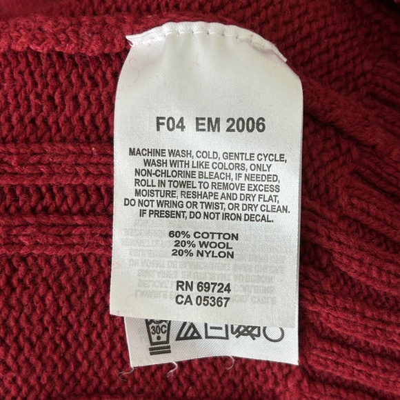 Columbia Red Cable Knit Crewneck Sweater - Picture 16 of 16